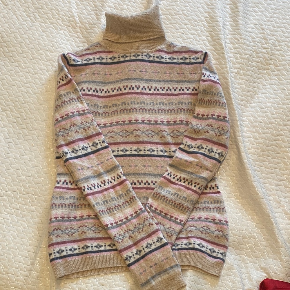 Garnet Hill 100% Cashmere Turtleneck Sweater